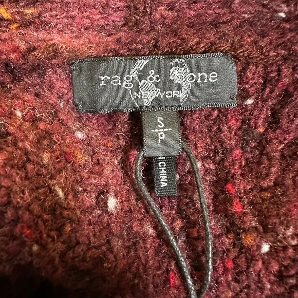 Rag & Bone Women's Donegal Recycled Wool V Neck Sweater Size Small NWT - Picture 4 of 9
